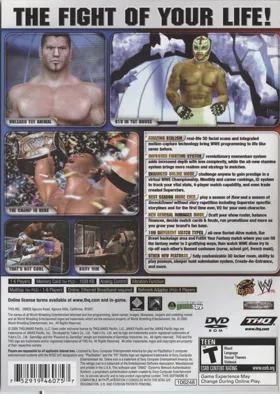 WWE SmackDown! vs. Raw 2006 box cover back